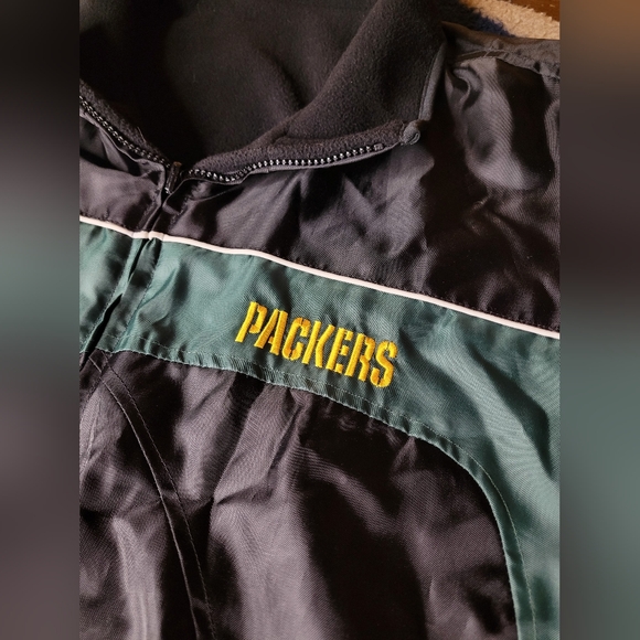 Green Bay Packers Reversible Jacket Mens XL G-III Windbreaker / Fleece NFL - Picture 3 of 10